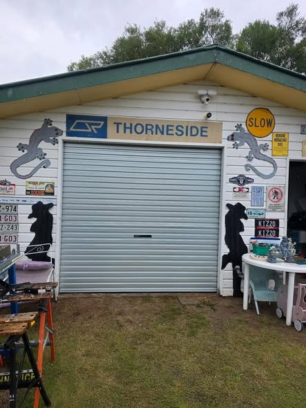 Commercial roller door on a Thorneside workshop
